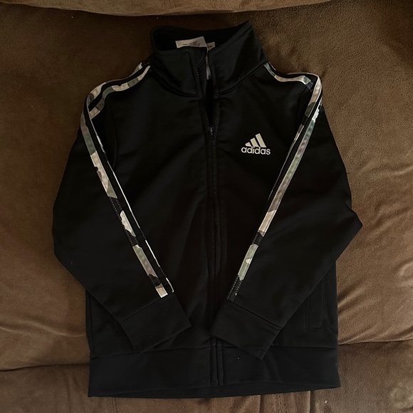 adidas Other - Adidas Black Jacket with White Stripes
